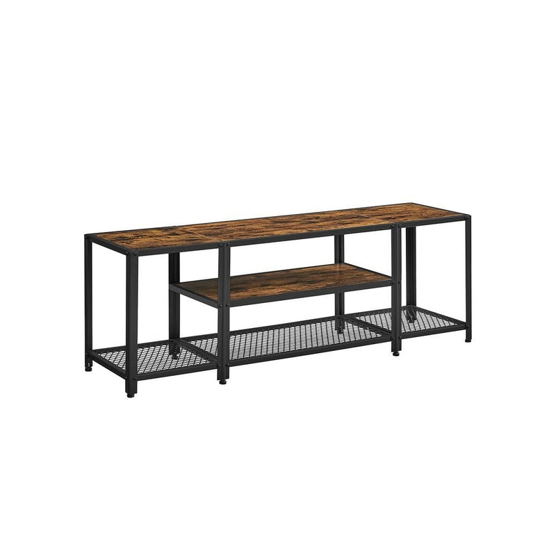 Songmics Home 3-Tier Industrial Rustic Brown TV Stand O9