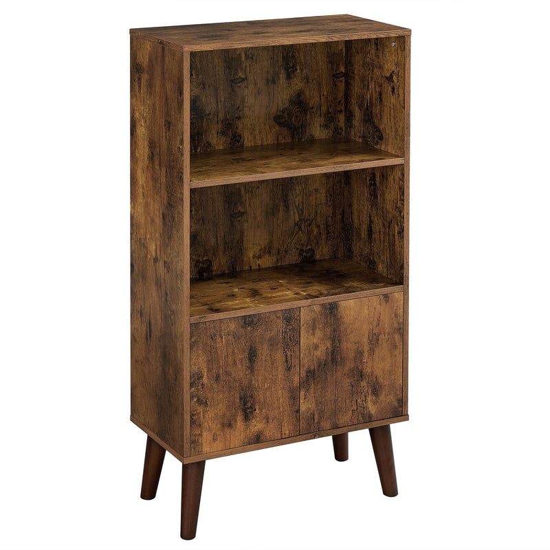 Songmics Home 3-Tier Rustic Brown Retro Cabinet with Steel Frame M0
