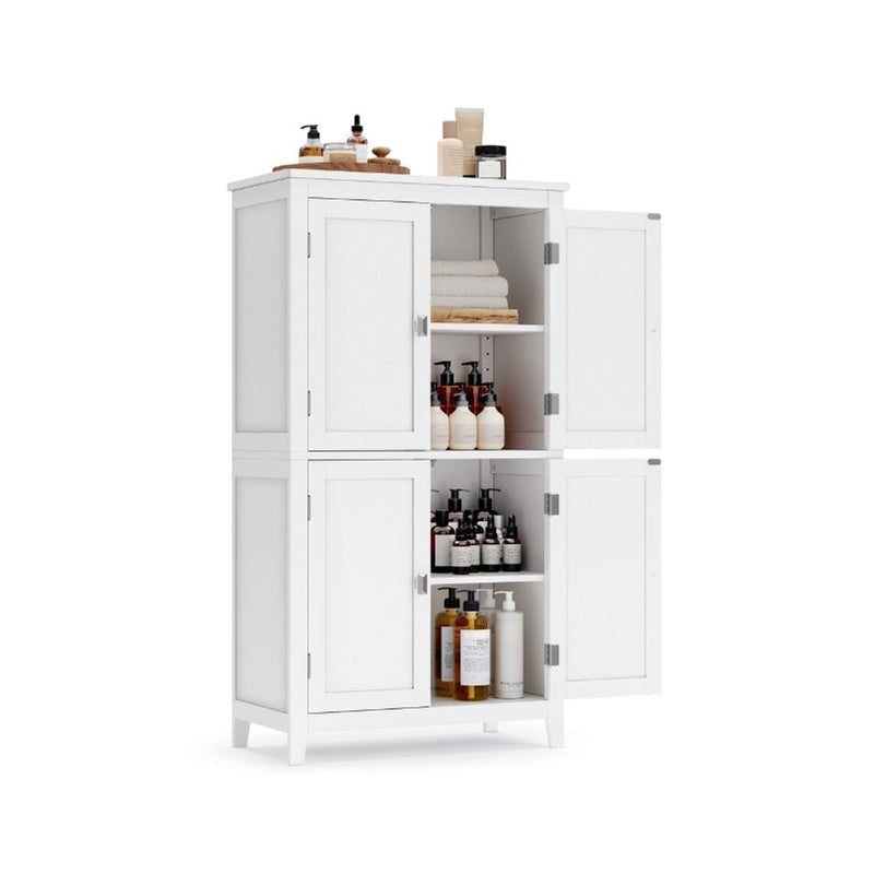 Songmics Home 4-Door White Storage Cabinet with Adjustable Shelves U1