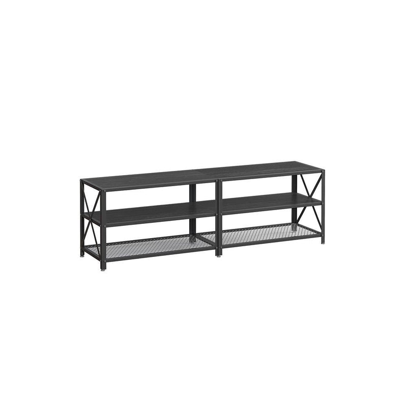 Songmics Home 70-in 3-Tier Industrial Black TV Stand P2