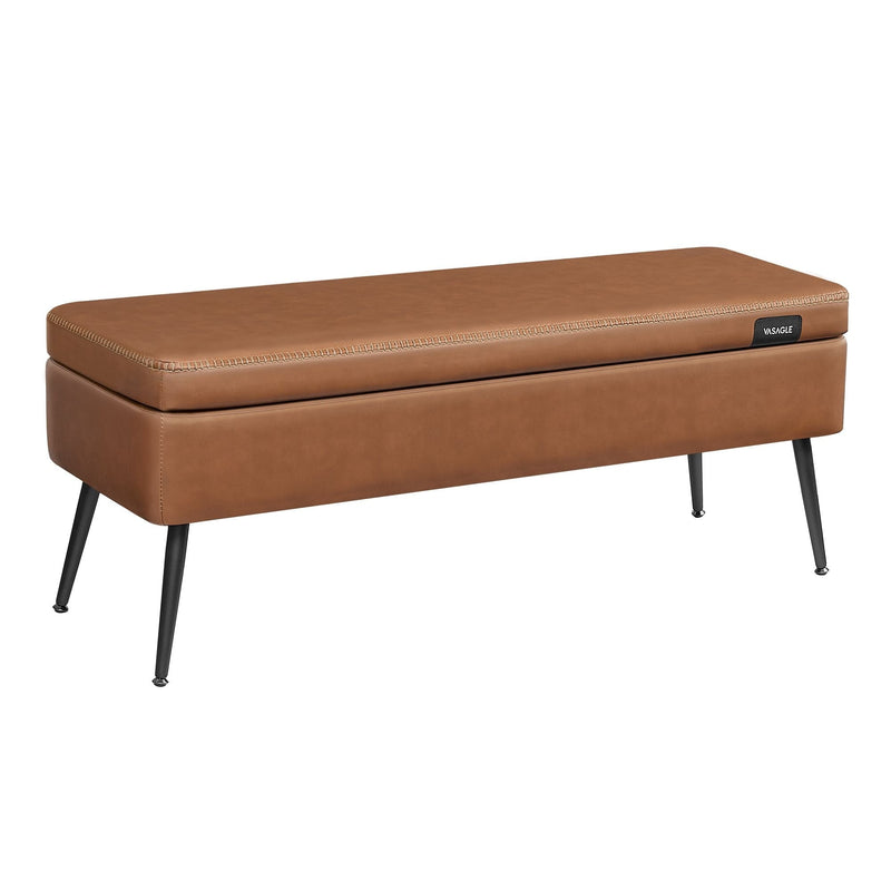 Songmics Home Caramel Brown Storage Bench with Steel Legs P6