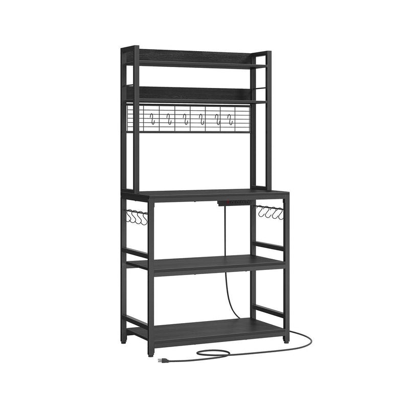 Songmics Home Charcoal Grey Baker's Rack with 4 AC Outlets T8