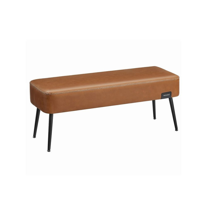 Songmics Home EKHO Collection Caramel Brown Synthetic Leather Bench V4