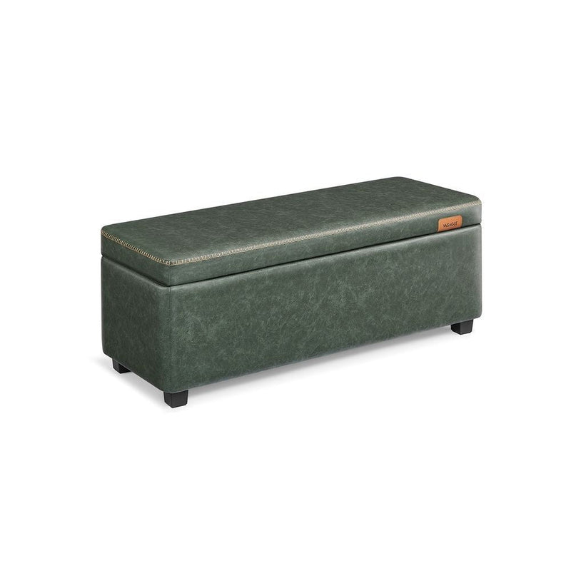 Songmics Home Mid-Century Modern Green Storage Ottoman Z2
