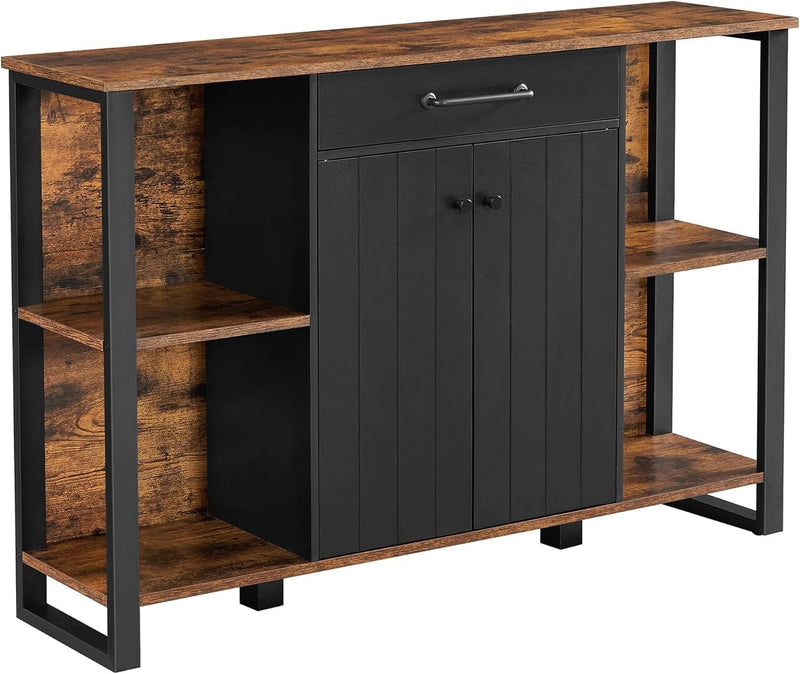 Songmics Home Rustic Brown Storage Cabinet with Drawer Y6