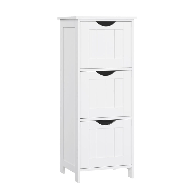 Songmics Home White Freestanding Cabinet with 3 Drawers H2