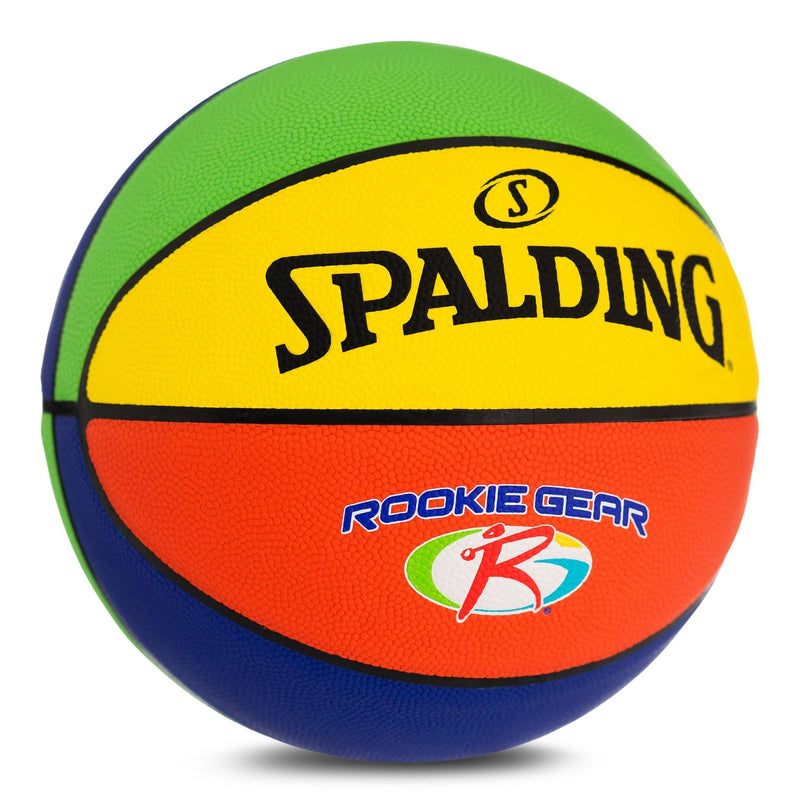 Spalding Rookie Gear Youth Kids' Indoor/Outdoor Multi-Colour Composite Basketball, Size 5 (27.5-in) N9