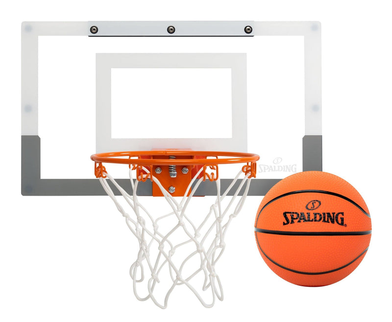 Spalding Slam Jam Indoor Over-the-Door Mounting Mini Basketball Hoop & Net with Ball L1