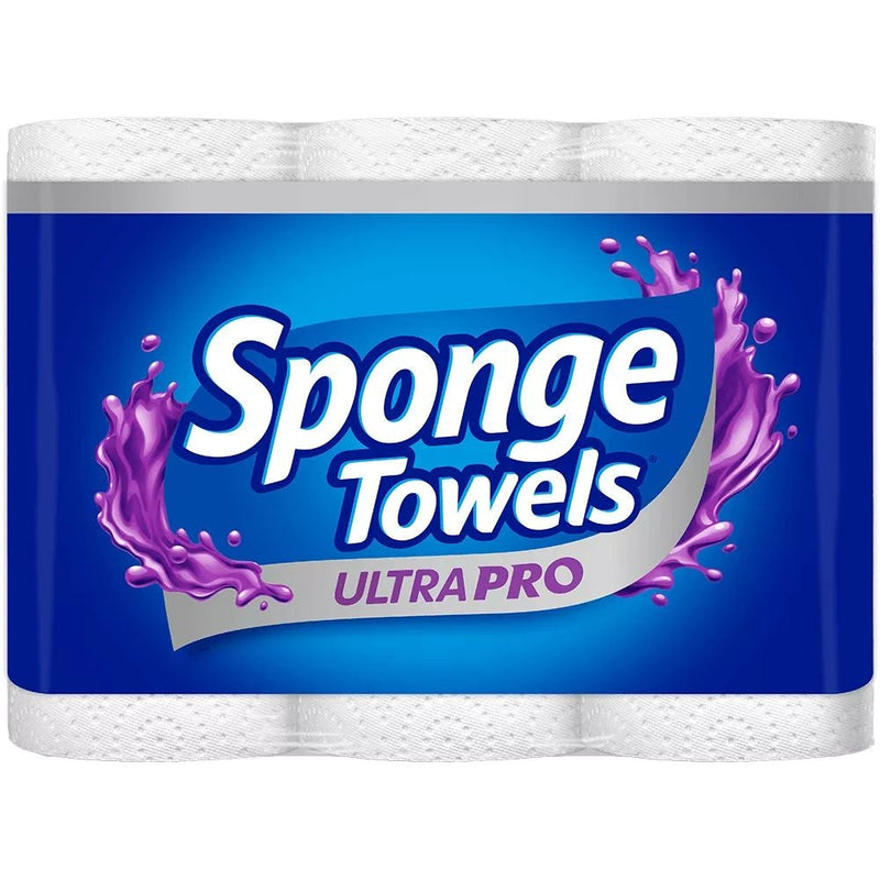 Sponge Ultra Choose-A-Size Paper Towel Rolls, 3-pk F8
