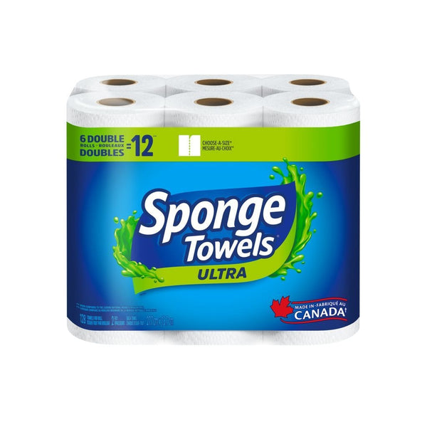 SpongeTowels Ultra Choose-A-Size Paper Towel, 2-ply, 6-pk B3