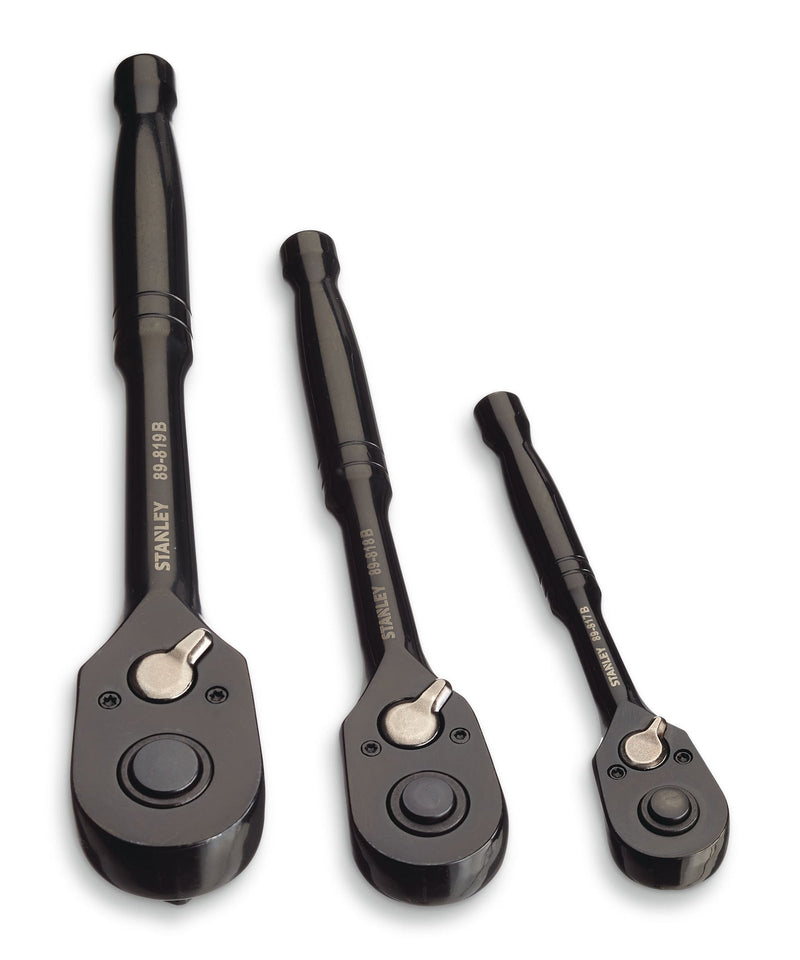 Stanley Professional Grade Black Chrome Ratchet Set, 3-pc S5