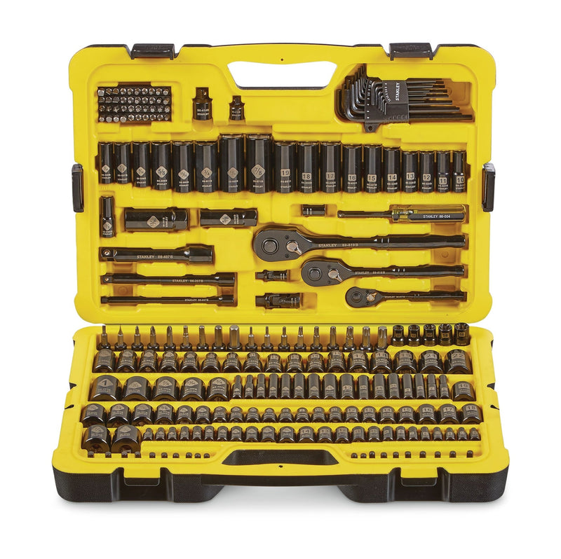 Stanley Professional Grade Black Chrome Socket Set, SAE/Metric, 230-pc V4