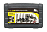 Stanley Professional Grade Black Chrome Torx Bit Socket Set, 26-pc, SAE/Metric