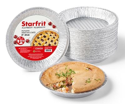 Starfrit 9ʺ Aluminum Deep Pie Plates, 50-pk T0