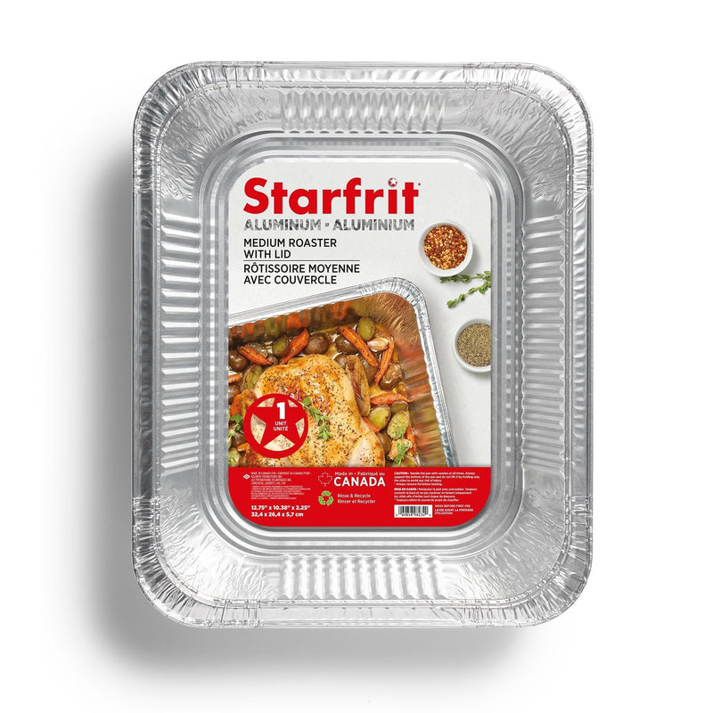 Starfrit Medium Disposable Aluminum Rack Roaster with Board Lid O1