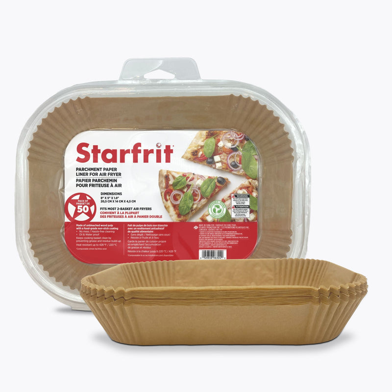 Starfrit Rectangular Air Fryer Liner, 50-PC W3