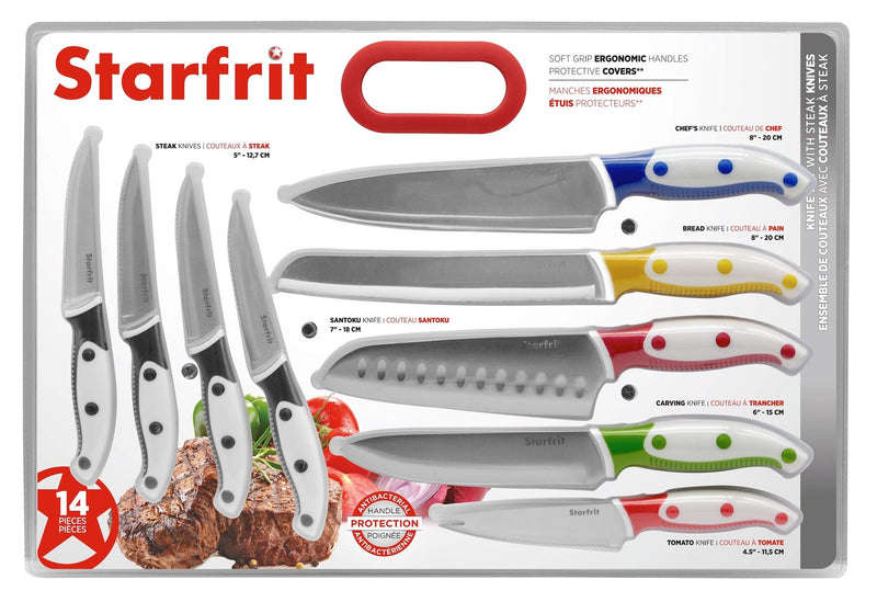 Starfrit Stainless Steel Knife Set with Steak Knives, 14-pc Q1