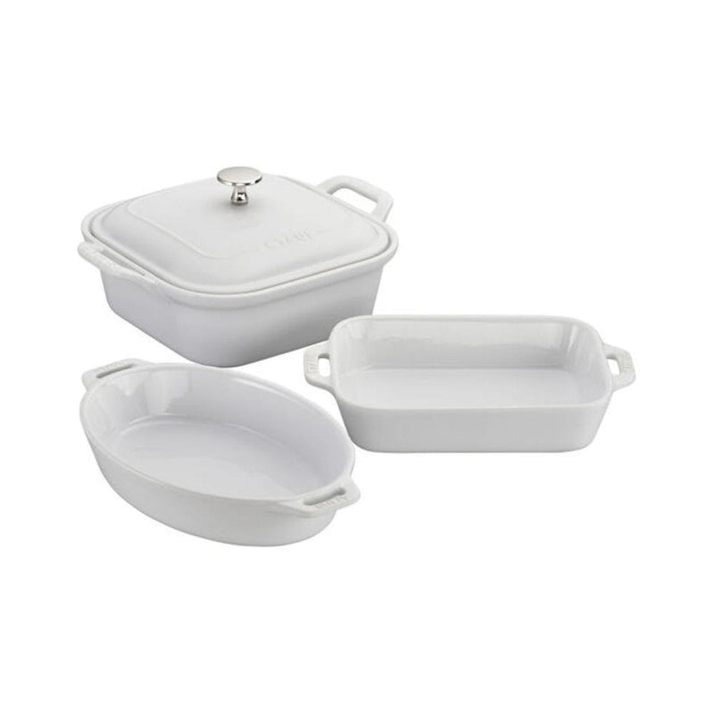 Staub White Non-Stick Ceramic Mixed Baking Set, 4-pc A5