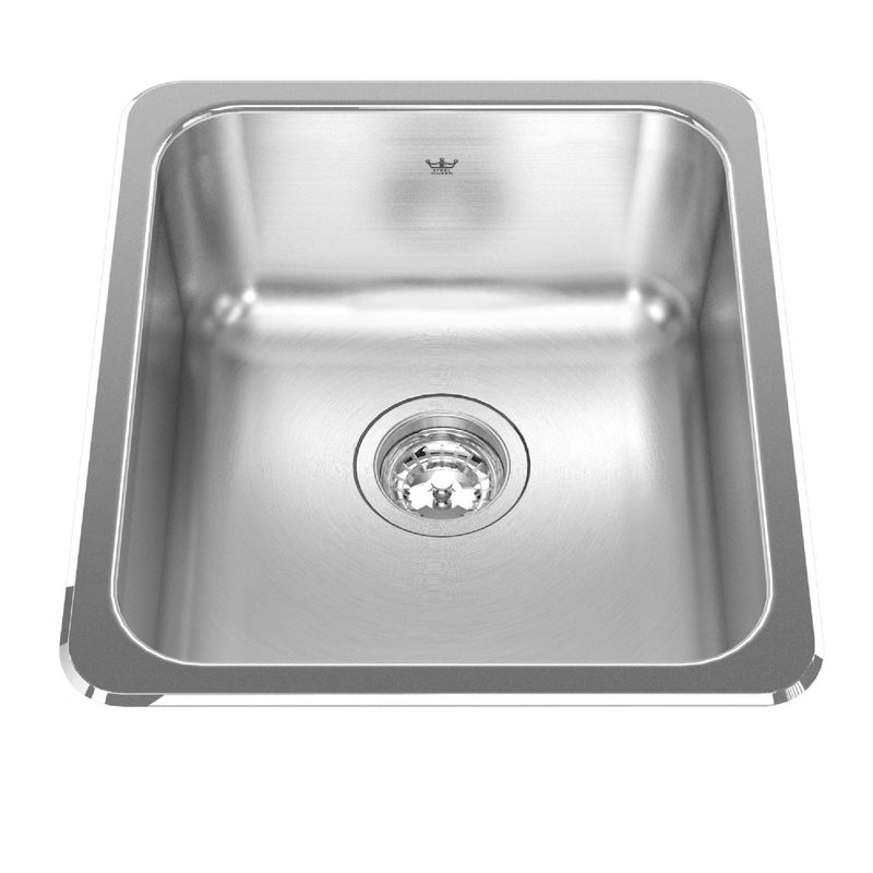 Steel Queen Drop In Single Stainless Steel Sink, 16.13x18.13-in W0
