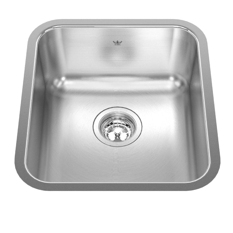 Steel Queen Single Stainless Steel Sink, 15.75x17.75-in X0