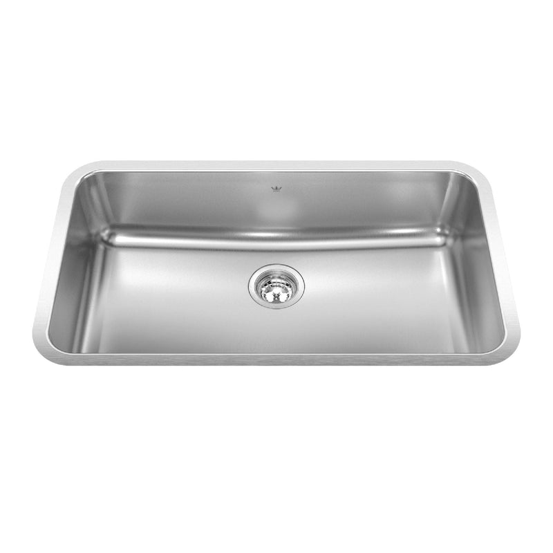 Steel Queen Single Stainless Steel Sink, 32.75x18.75-in T8