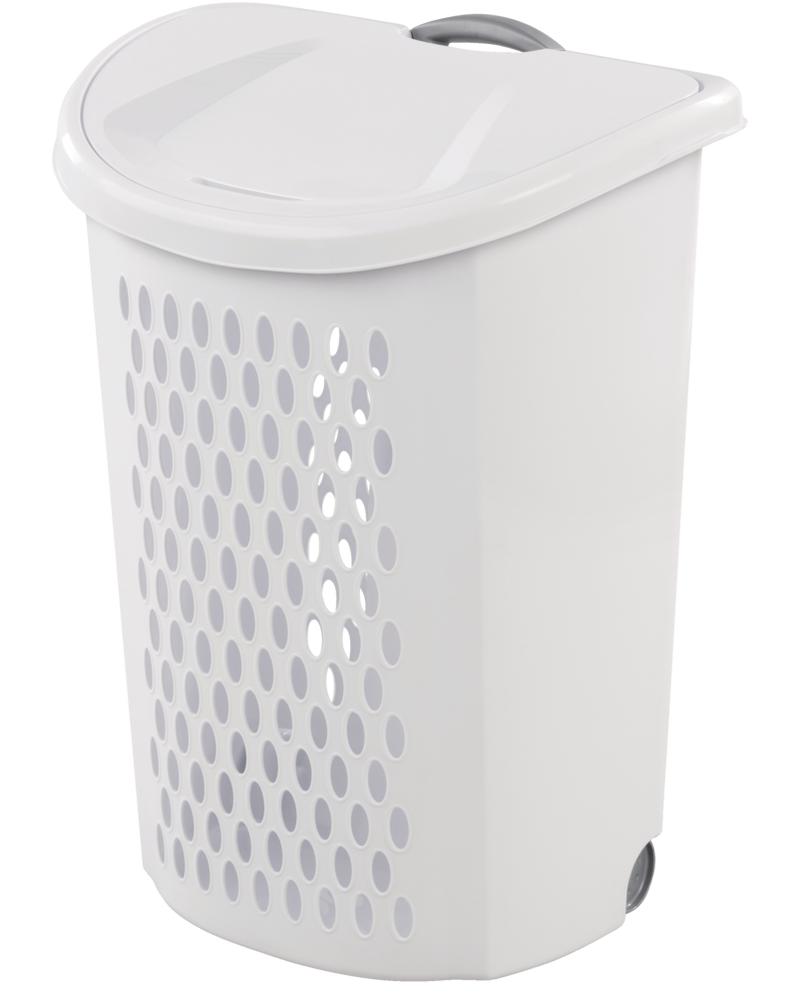 Sterilite Bushel Ultra Laundry Hamper with Wheels, 20.1 L x 15.4 W x 26.75-in H E2