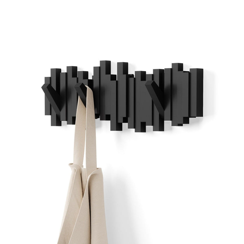 Sticks Multi 5 Hook Rack, Black V5