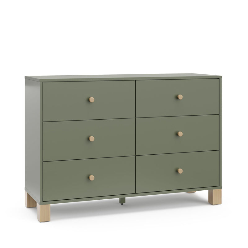 Storkcraft California 6-Drawer Olive/Driftwood Double Dresser/Chest X4