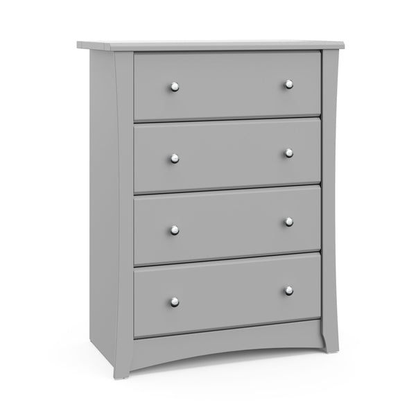 Storkcraft Crescent 4-Drawer Dresser/Chest, Pebble Gray L7