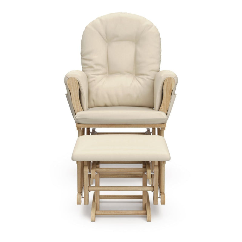 Storkcraft Hoop Glider and Ottoman, Natural/Beige J8