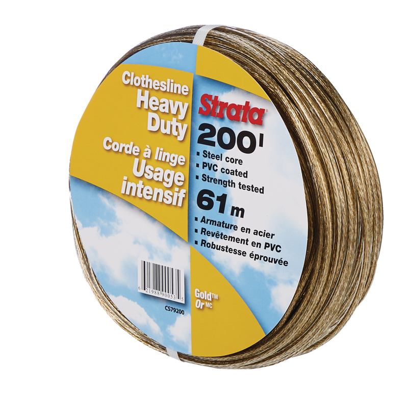 STRATA Gold Heavy Duty Clothesline, 200-ft W4