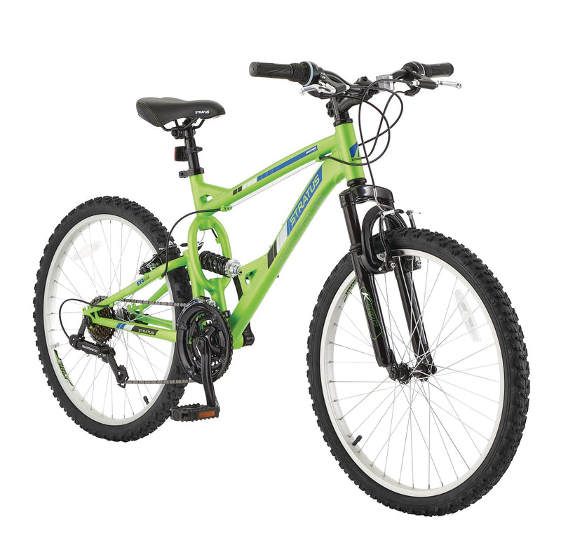 Stratus Richter Adult Bike, 21-Speed, 24-in Wheel, Adult/Youth Bike, Green S8