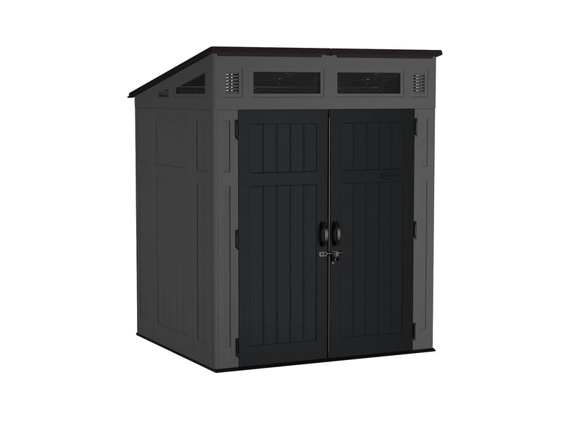 Suncast Modernist 6x5-ft Peppercorn/Black Storage Shed H3