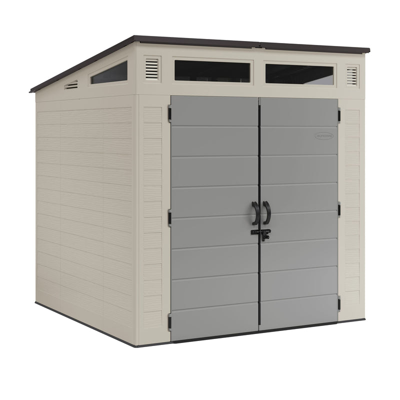 Suncast Modernist 7x7-ft Vanilla/Dove Grey Storage Shed Q4
