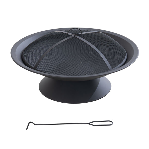 Sunjoy Genesee Round Fire Pit, Black A3