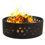 Sunnydaze Decor Cut Out Wood-Burning Fire Ring, 36-in