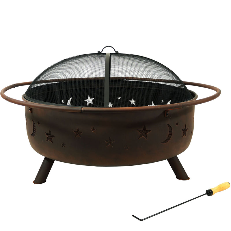 Sunnydaze Décor Steel Cosmic Fire Pit, Extra-Large, 42-in A0