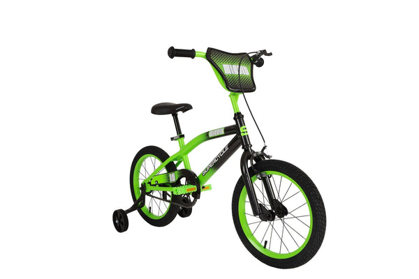 Supercycle Misfit Kids' Bike with Training Wheels, 16-in, Green I3