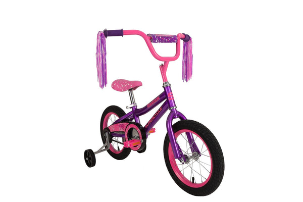 Supercycle Radium Kids' Bike with Training Wheels, Purple, 14-in A8