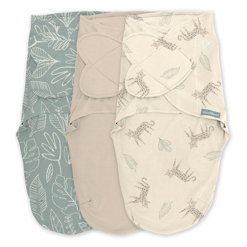 SwaddleMe Original Swaddle Adjustable Baby Wrap with Quick Change, Born Free, Size S/M, Ages 0-3m, 3-pk Z8