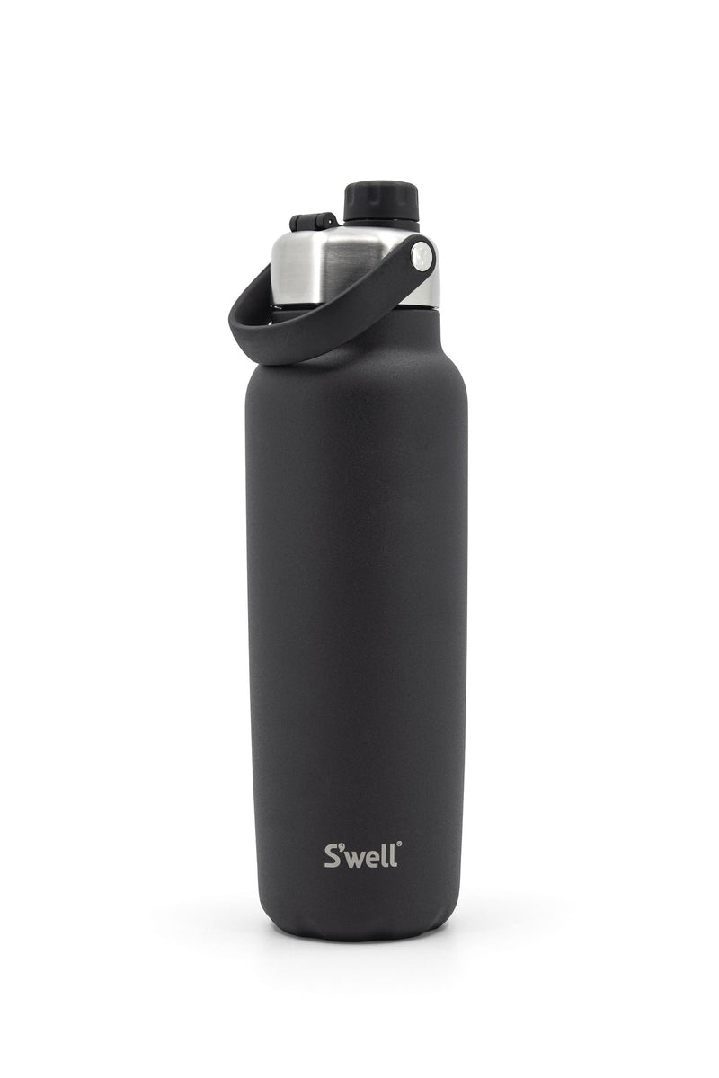 S'well Explorer Insulated Stainless Steel Hydration Bottle, 40-oz, Black, with Chug Lid, BPA Free L9