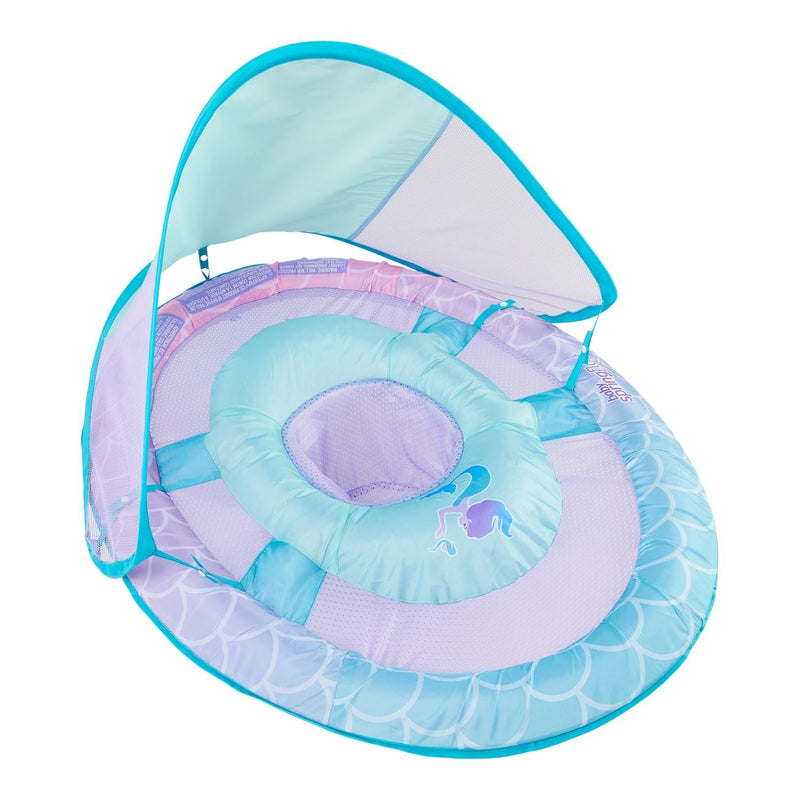 Swimways Baby Spring Pool/Water Float with Removable Sun Canopy, Mermaid Design, Ages 9-24m F0