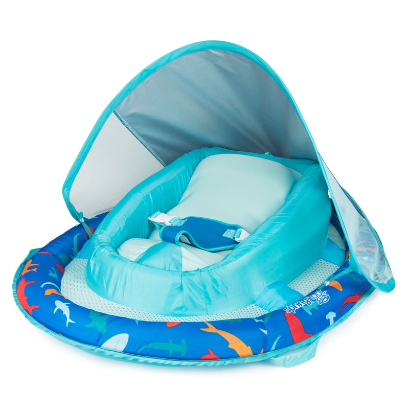 Swimways Floating UV-Protected Infant Spring Float with Handles & Sunshade, Shark Design, Ages 3-9 months X3