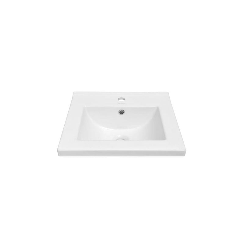 Swiss Madison Ceramic Square Vanity Sink Top, 18-in B1