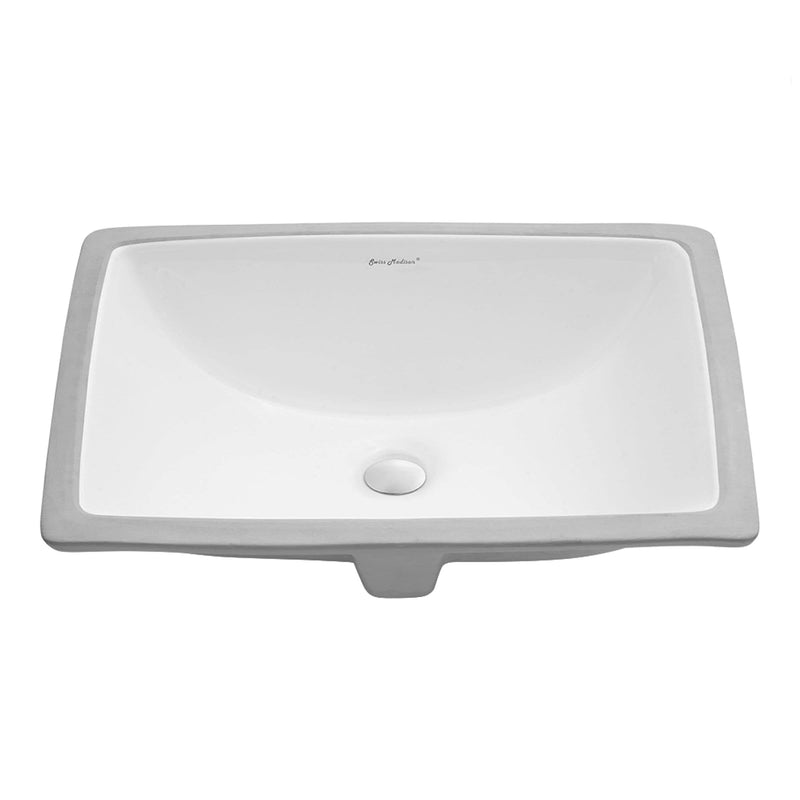 Swiss Madison Plaisir Rectangular Undermount Bathroom Sink, 21-in N2