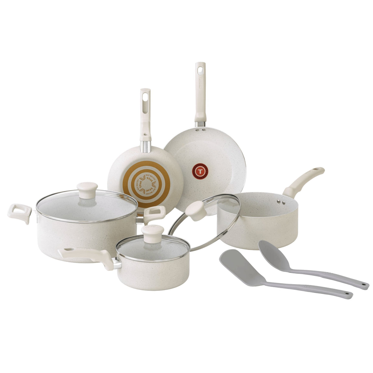 T-fal Beige 10-Piece Non-Stick Set, Beige