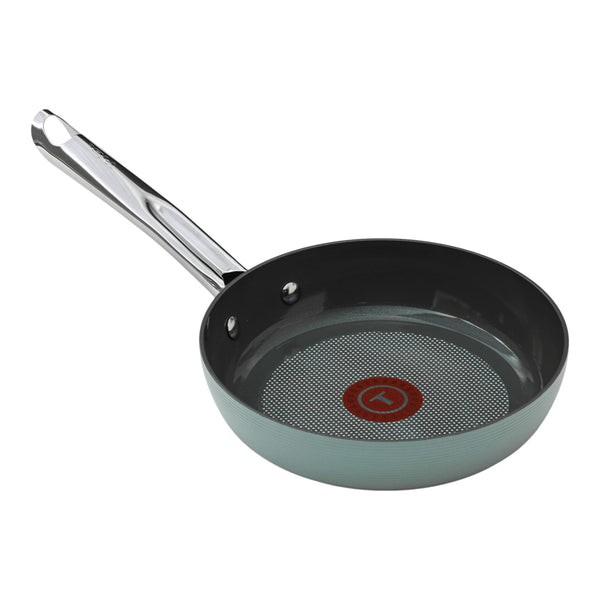 T-fal Ceramic Inspire, Non stick Frying Pan, Oven Safe, Thermo-Spot Heat Indicator, 8-in, Mint E5