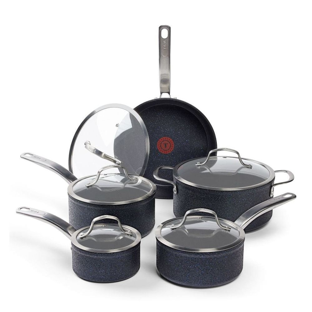 T-fal StoneShield 10-pc Cookware Set with DefenseShield Technology, 6-Multilayer Construction, Induction Safe