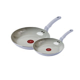 T-fal Viva Ceramic Refresh Non-Stick Frying Pan Set, Calm Blue, 20-cm & 26-cm, 2-pk