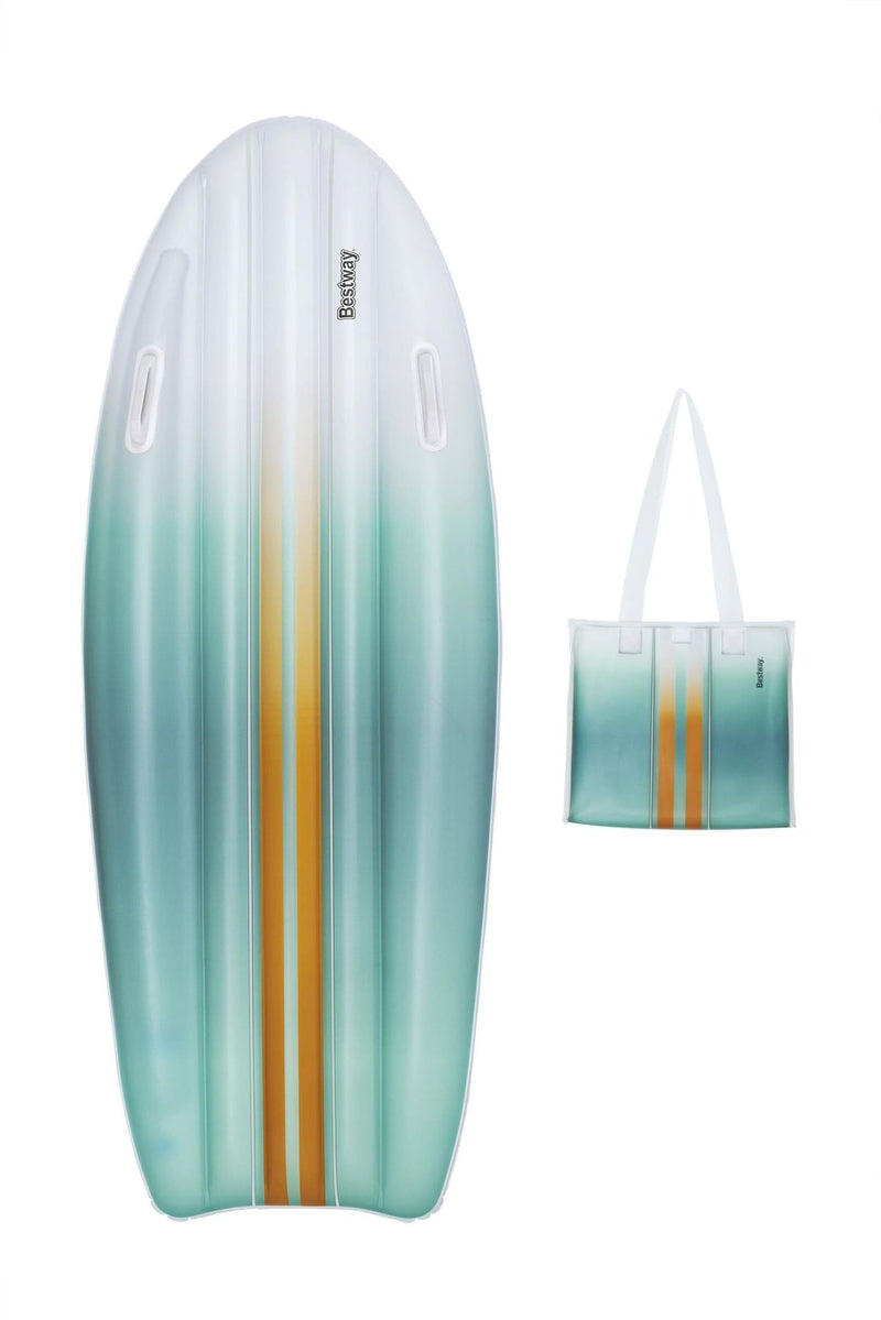 Tahiti Cyan Beach Tote & Matching Inflatable Float Set, 13-in U0